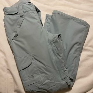 Women’s North Face Freedom Insulated Ski/Snowboard Pants - M, Light Blue